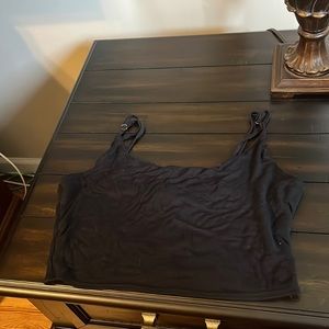 Revamped black crop top